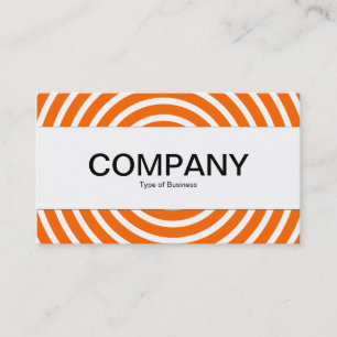 Tarjeta De Visita Banda central - Espiral - Naranja y blanco