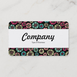 Tarjeta De Visita Banda central - Flores abstractas 031023