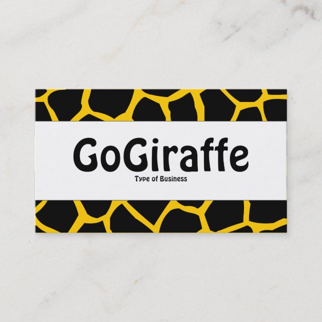 Tarjeta De Visita Banda central - GoGiraffe - Amber FFCC00 (Anverso)