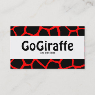 Tarjeta De Visita Banda central - GoGiraffe - Fútbol rojo