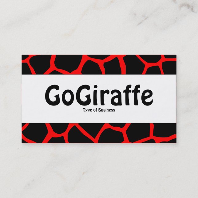 Tarjeta De Visita Banda central - GoGiraffe - Fútbol rojo (Anverso)