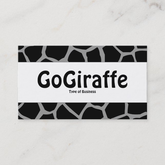 Tarjeta De Visita Banda central - GoGiraffe - Gris 999999 (Anverso)