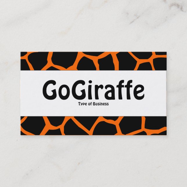 Tarjeta De Visita Banda central - GoGiraffe - Naranja FF6600 (Anverso)