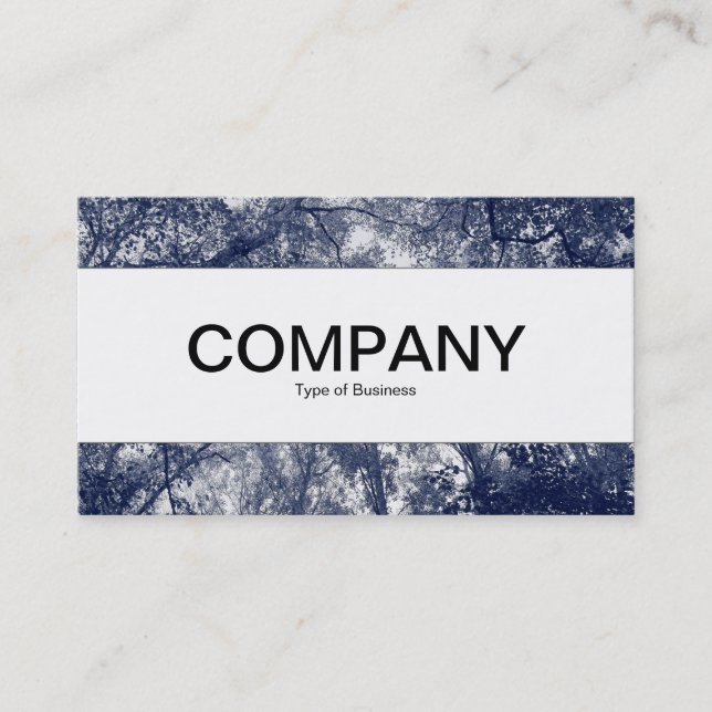 Tarjeta De Visita Banda central - Otoño azul (Anverso)