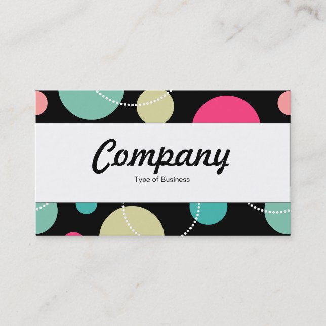 Tarjeta De Visita Banda central: puntos y círculos 150816 (Anverso)