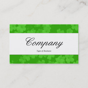 Tarjeta De Visita Banda central - Script - Flores - Verde (33CC00)