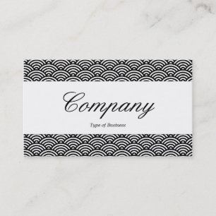 Tarjeta De Visita Banda central - Script - Patrón de escala de peces