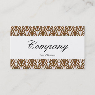 Tarjeta De Visita Banda central - Script - Patrón de escala de peces