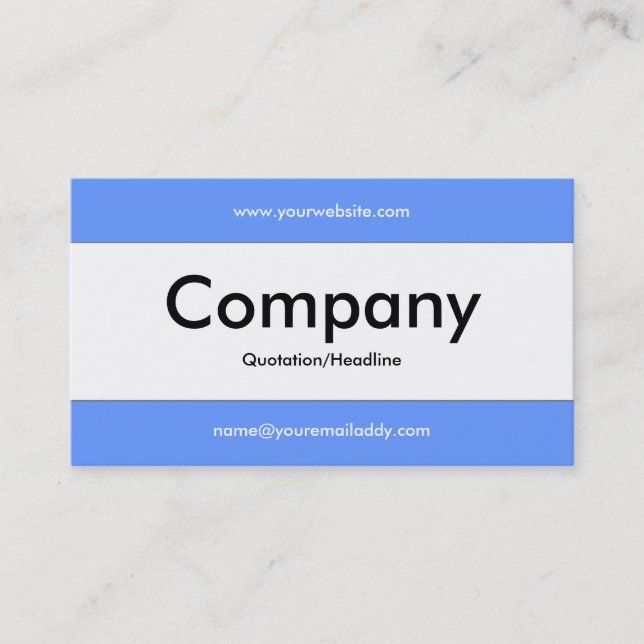 Tarjeta De Visita Banda central v2 - Azul 6699FF (Anverso)