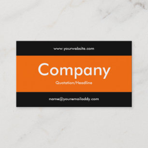 Tarjeta De Visita Banda central v2 - Naranja con negro