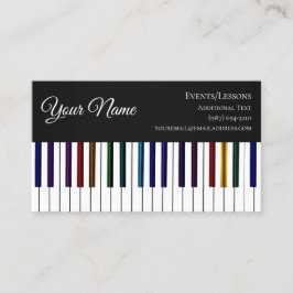Tarjeta De Visita Banda colorida del compositor del profesor del