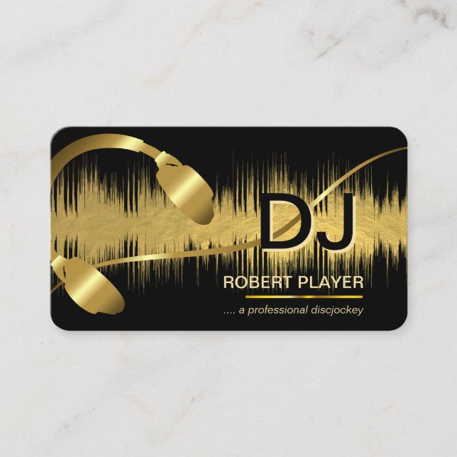 Tarjeta De Visita Banda de cabezales de música profesional DJs Deeja (Anverso)