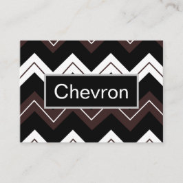 Tarjeta De Visita Banda de Chevron Black White Brown