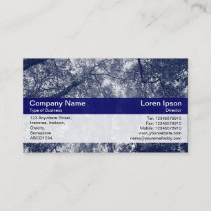 Tarjeta De Visita Banda De Color - Marina Dp - Otoño Azul