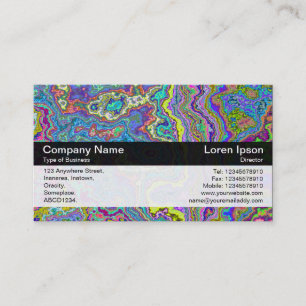 Tarjeta De Visita Banda de color - Negro - Mineral colorido