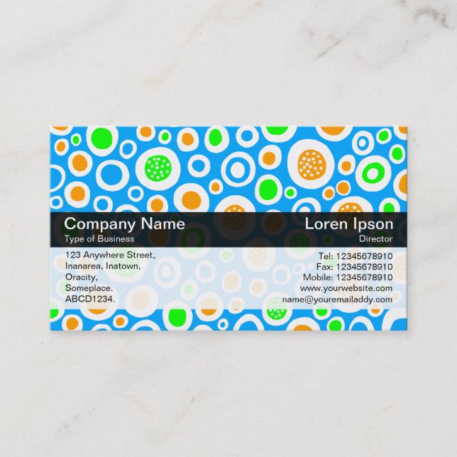 Tarjeta De Visita Banda de color - Negro - Resumen 030413 (Anverso)