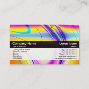 Tarjeta De Visita Banda de color - Negro - Resumen fractal