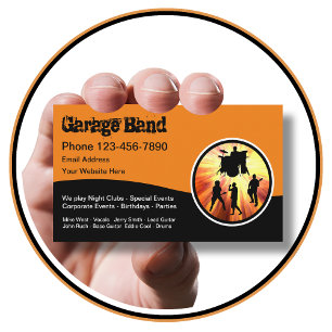 Tarjeta De Visita Banda de Garage Cool Rock And Roll