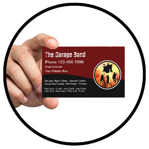 Tarjeta De Visita Banda de Garage Rock Grunge Cool
