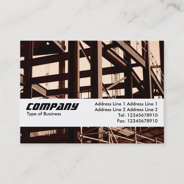 Tarjeta De Visita Banda de la textura - marco de acero Contruction (Anverso)