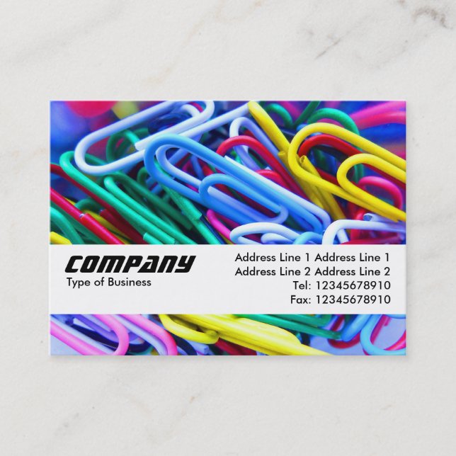 Tarjeta De Visita Banda de textura - Paperclip de proyecto (Anverso)