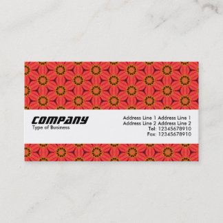 Tarjeta De Visita Banda de textura - Patrón de flores rojas