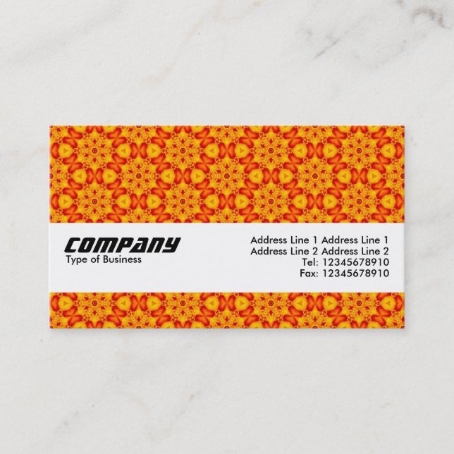 Tarjeta De Visita Banda de textura - Patrón Terrazzo Naranja 04 (Anverso)