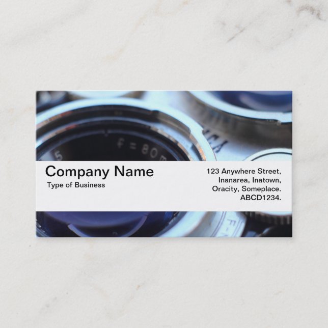 Tarjeta De Visita Banda de textura V2 - Cámara TLR de época (Anverso)