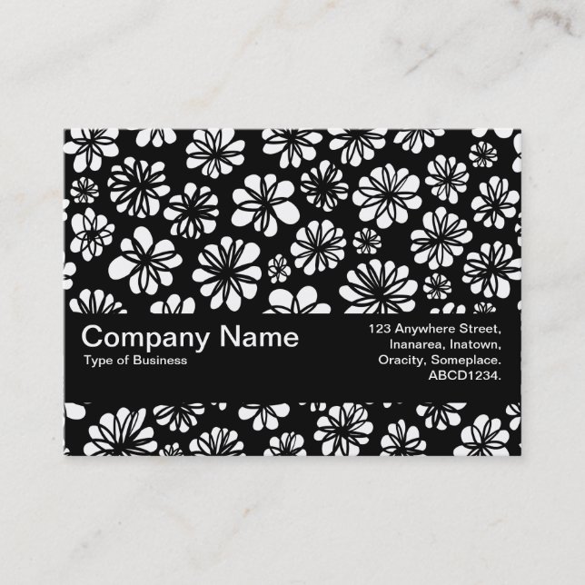 Tarjeta De Visita Banda de textura V2 - Flores (Anverso)