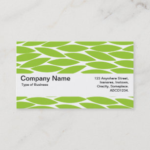 Tarjeta De Visita Banda de textura V2 - Hojas abstractas - Grn marci