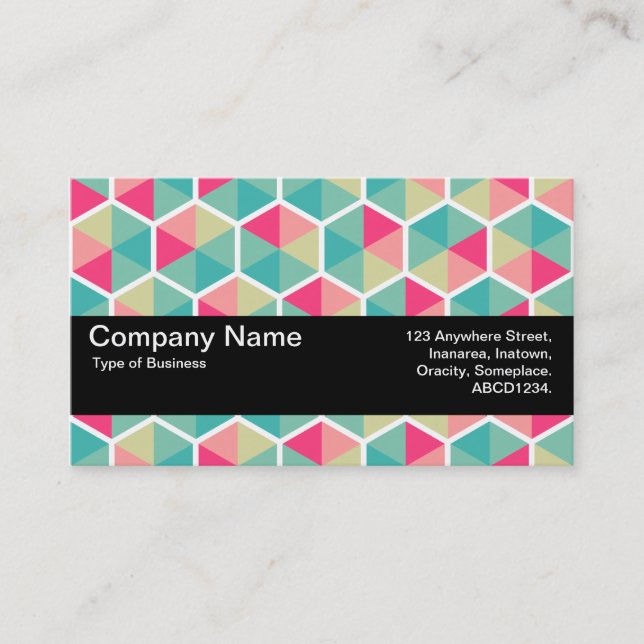 Tarjeta De Visita Banda de textura V2 - Patrón hexagonal 02 (Anverso)