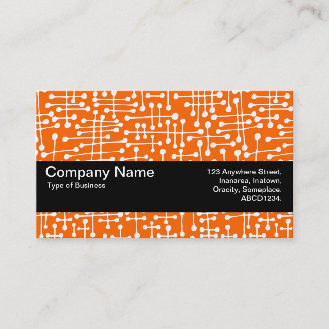 Tarjeta De Visita Banda de textura V2 - Puntos conectados II (Anverso)