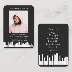 Tarjeta De Visita Banda del músico musical Pianista Piano Player