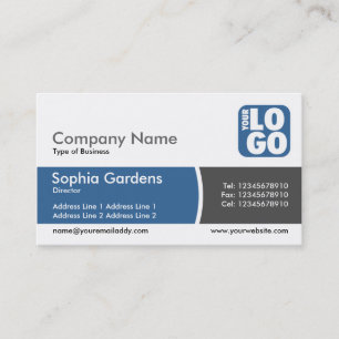 Tarjeta De Visita Banda dividida arco - logotipo Azul del desierto