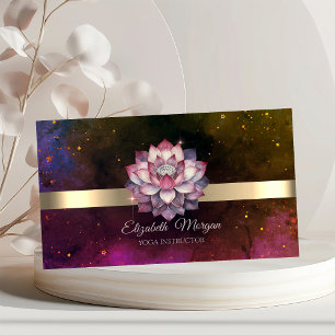 Tarjeta De Visita Banda dorada Lotus Flor Borgoña
