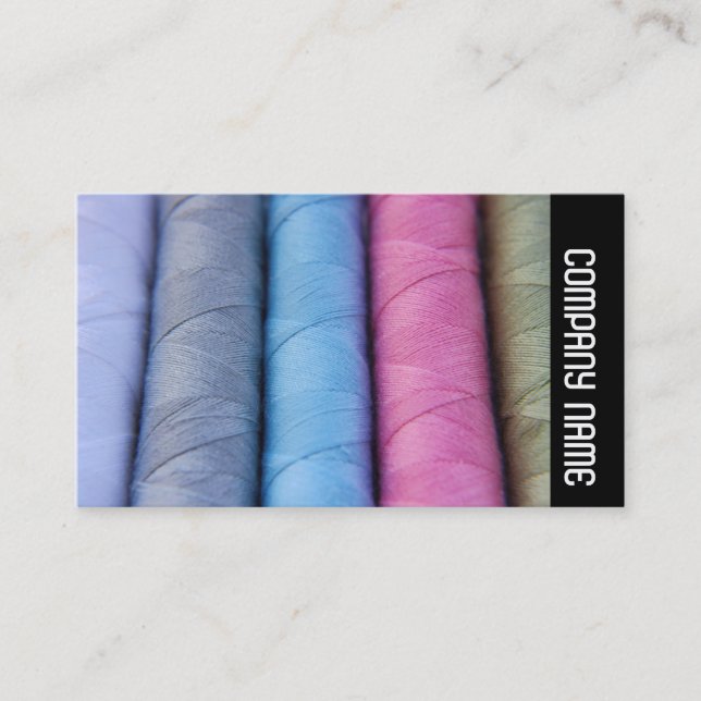 Tarjeta De Visita Banda lateral - Anillos de algodón (Anverso)