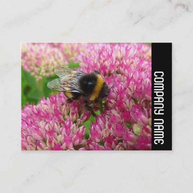 Tarjeta De Visita Banda lateral - Bumble Bee on Sedum (Anverso)