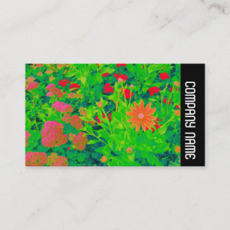 Tarjeta De Visita Banda lateral - Cama de flores psicodélica