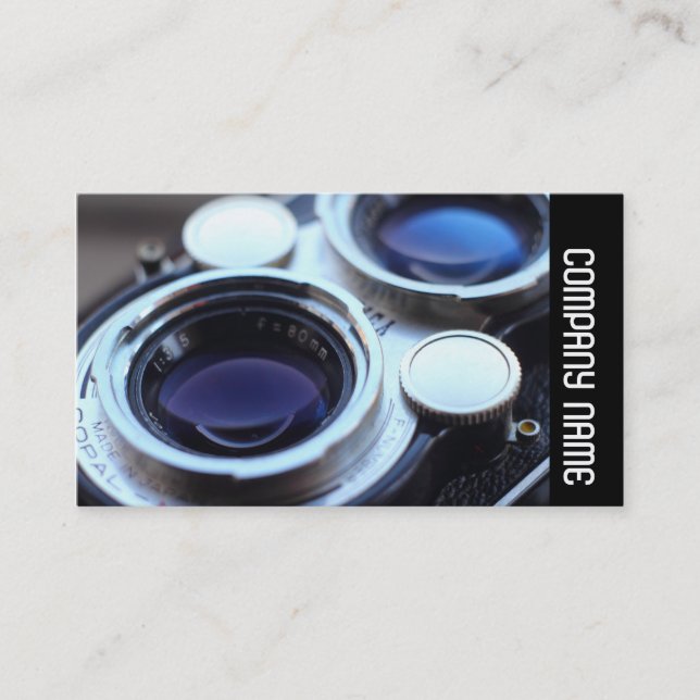 Tarjeta De Visita Banda lateral - Cámara réflex Vintage (Anverso)