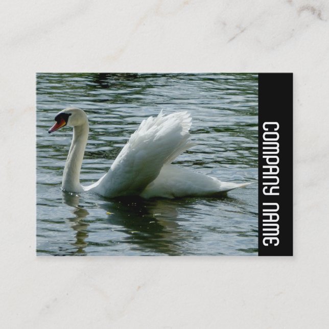 Tarjeta De Visita Banda Lateral - Cisne (Anverso)