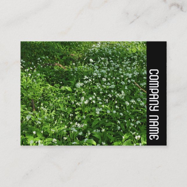 Tarjeta De Visita Banda lateral - Flores de bosque (Anverso)