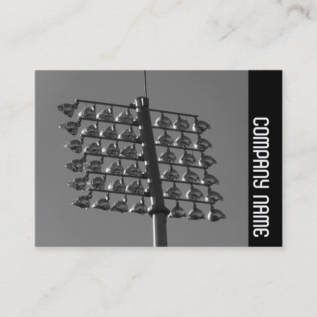 Tarjeta De Visita Banda lateral - Luces de inundación (B&W) (Anverso)