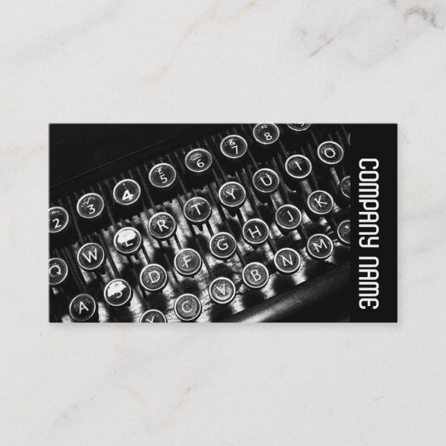 Tarjeta De Visita Banda lateral - Máquina de escribir (Anverso)