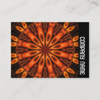 Tarjeta De Visita Banda lateral - Naranja Kaliediscope 02