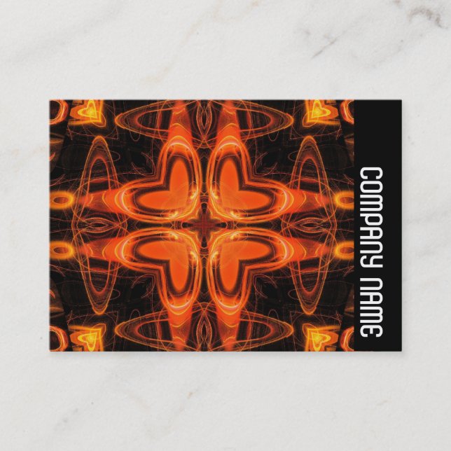 Tarjeta De Visita Banda lateral - Naranja Kaliediscope 03 (Anverso)