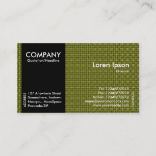 Tarjeta De Visita Banda lateral negra - Textura de tela amarilla