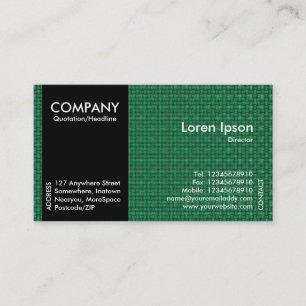Tarjeta De Visita Banda lateral negra - Textura de tela verde