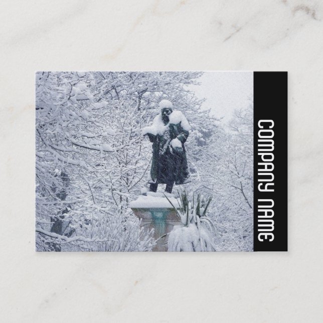 Tarjeta De Visita Banda lateral - Nieve en el parque (Anverso)