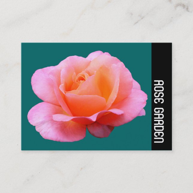 Tarjeta De Visita Banda lateral - Rosa rosa (verde mosca) (Anverso)