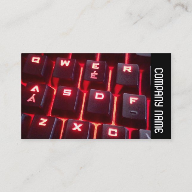 Tarjeta De Visita Banda lateral - Teclado brillante (Anverso)